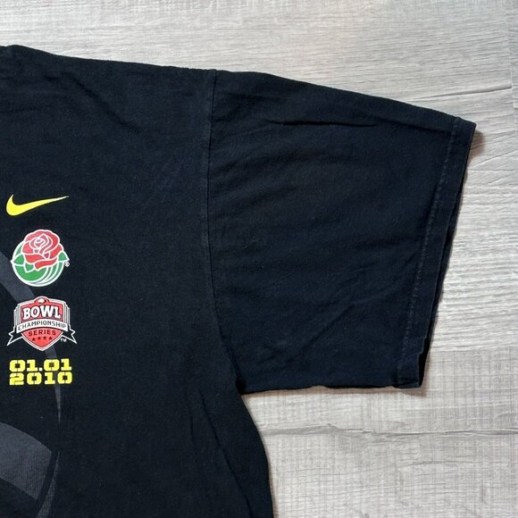 Oregon DUCKS Football NIKE 2010 ROSE BOWL Loose Fit TEE SHIRT Men's XL Oversized - Picture 4 of 9